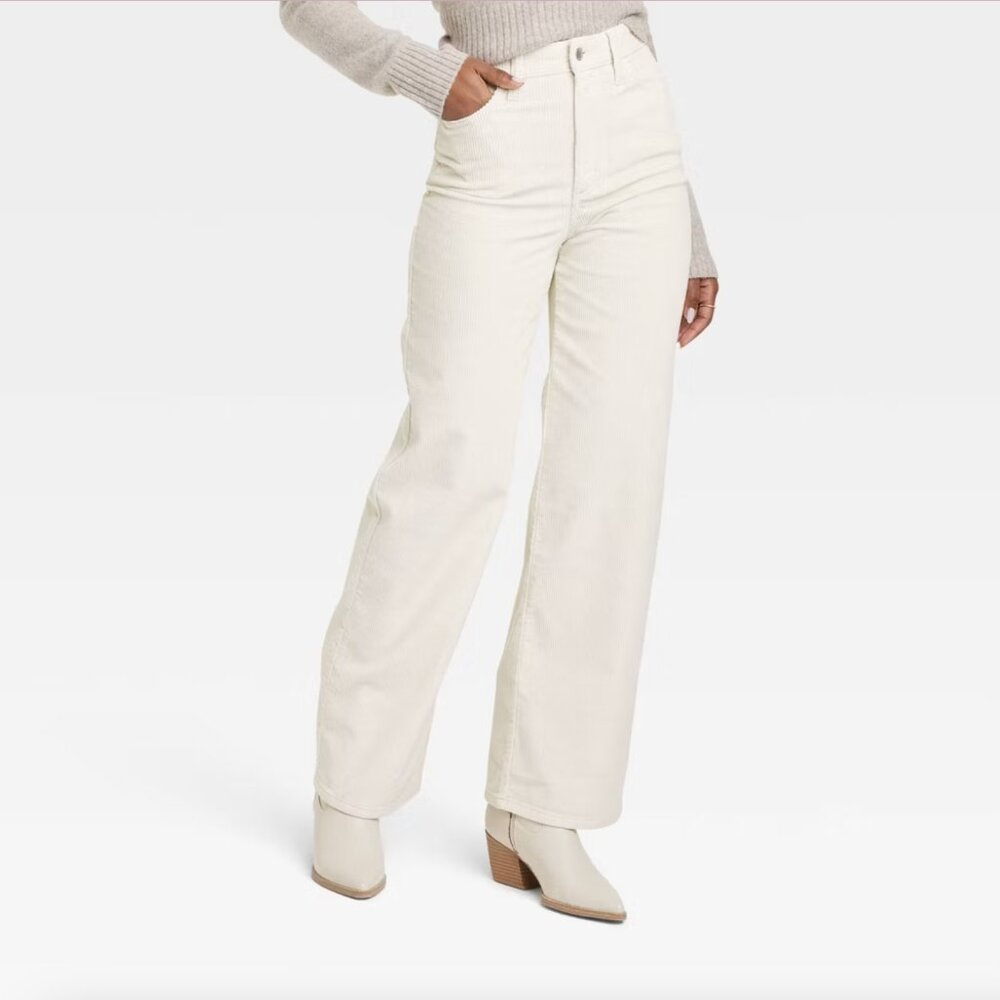 Universal Thread Wide Leg Corduroy Pant 0 Cream